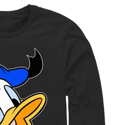 Mens Long Sleeve Donald Duck Graphic T-Shirt