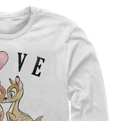 Mens Long Sleeve Bambi Graphic T-Shirt