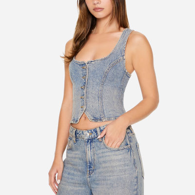 Forever 21 Juniors Denim Womens Vest