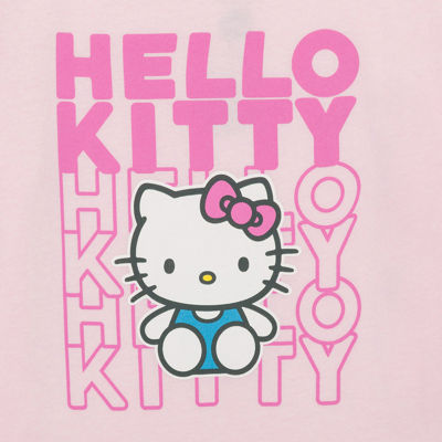 Little & Big Girls Round Neck Short Sleeve Hello Kitty Graphic T-Shirt