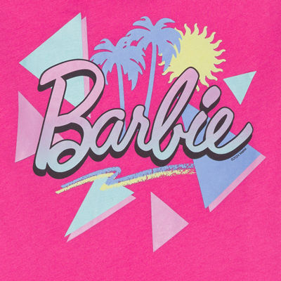 Little & Big Girls Round Neck Short Sleeve Barbie Graphic T-Shirt