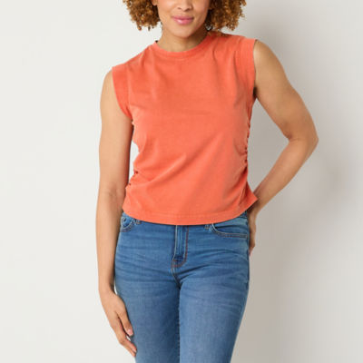 a.n.a Womens Round Neck Sleeveless T-Shirt