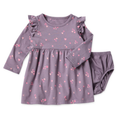 Okie Dokie Baby Girls Long Sleeve A-Line Dress