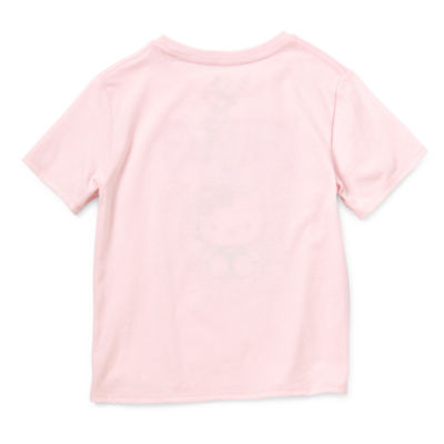 Little & Big Girls Round Neck Short Sleeve Hello Kitty Graphic T-Shirt