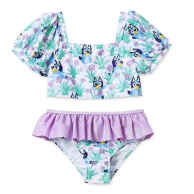 Toddler Girls Bluey Floral Bikini Set