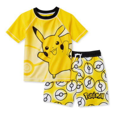 Little Boys Pokemon Rash Guard Set