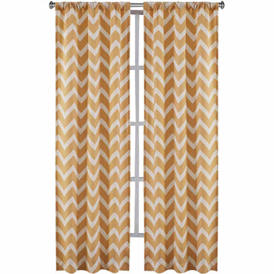 Home Expressions Rhett Rod Pocket Light-Filtering Set of 2 Curtain Panel