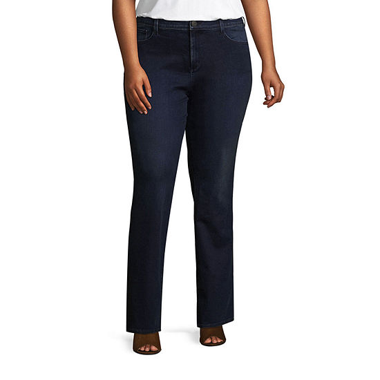 Boutique + Slim Fit Bootcut Jeans - Plus-JCPenney, Color: Blue Beacon