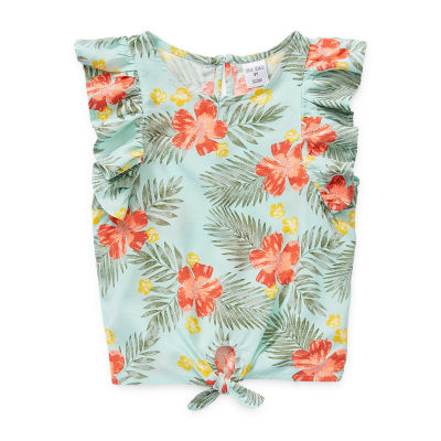 Okie Dokie Toddler Girls Round Neck Short Sleeve T-Shirt