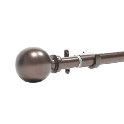 Deco Window Round Ball 1 IN Adjustable Curtain Rod