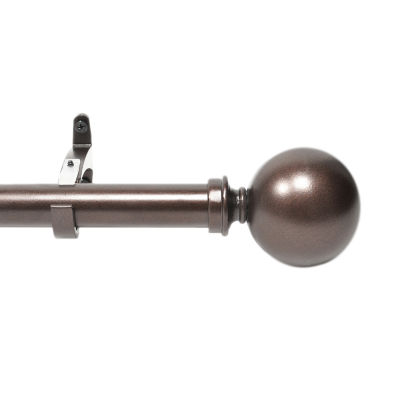 Deco Window Round Ball 1 IN Adjustable Curtain Rod