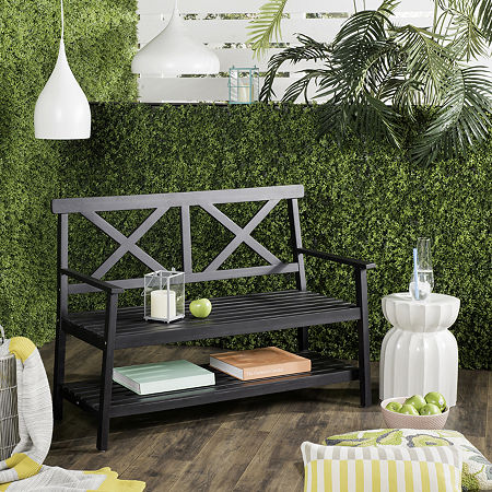 Mayer Patio Collection Bench, One Size, Black