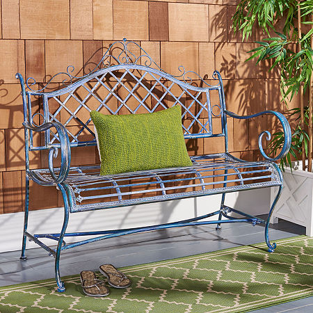 Abner Patio Collection Bench, One Size, Blue