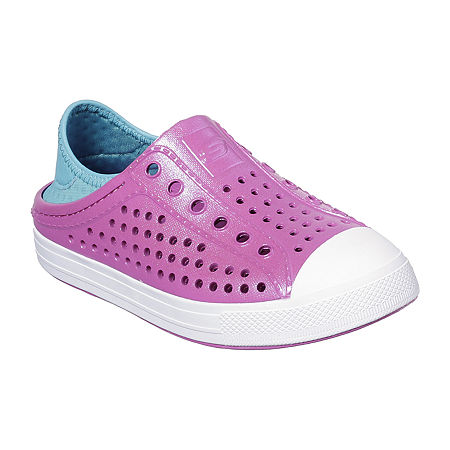  Skechers Little Girls Foamies Guzman Steps Shimmer Sweet Slip-On Shoe