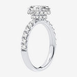 Signature By Modern Bride Womens 2 CT. T.W. Lab Grown White Diamond 14K White Gold Oval Engagement Ring