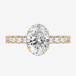 Signature By Modern Bride Womens 2 CT. T.W. Lab Grown White Diamond 14K Gold Oval Engagement Ring
