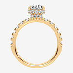Signature By Modern Bride Womens 2 CT. T.W. Lab Grown White Diamond 14K Gold Oval Engagement Ring