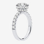 Signature By Modern Bride Womens 2 CT. T.W. Lab Grown White Diamond 14K White Gold Round Engagement Ring