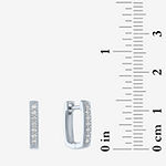 Diamond Addiction 1/10 CT. T.W. Genuine White Diamond Sterling Silver Square Hoop Earrings