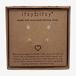 Itsy Bitsy Made With Recycled Sterling Silver 2 Pair Hamsa Evil Eye Earring Set