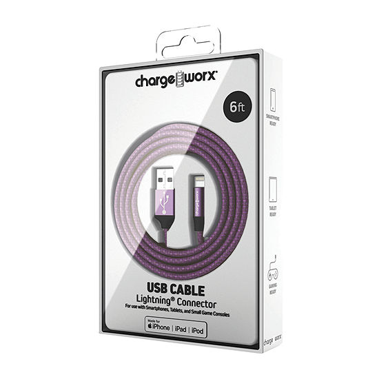 Chargeworx 6-Ft Lightning Cable