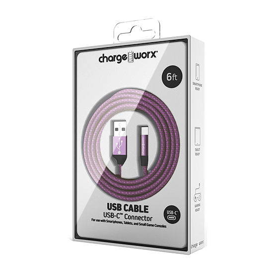 Chargeworx 6-Ft. USB-C Cable