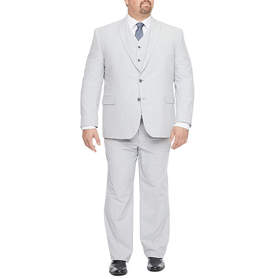 JF J. Ferrar 360 Men's Classic Fit Cool Grey Suit Separates
