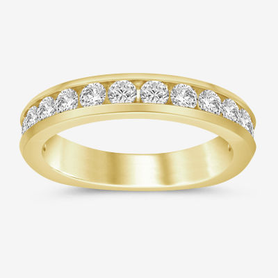 (I / Si2) Womens 1 CT. T.W. Lab Grown White Diamond 14K Gold Wedding Band