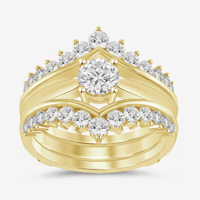 (I / Si2) Womens 1 CT. T.W. Lab Grown White Diamond 14K Gold Band