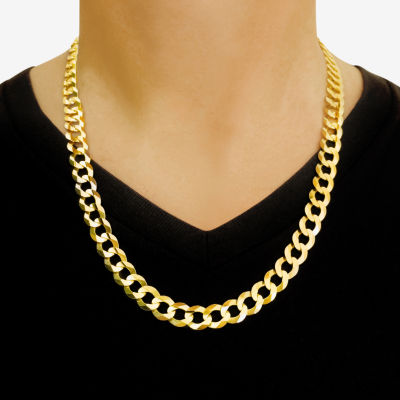 10K Yellow Gold 10MM Curb Necklace