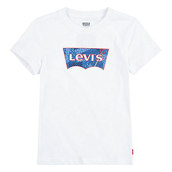 Levi's Little Boys Crew Neck Short Sleeve Graphic T-Shirt, Bright White - JCPenney