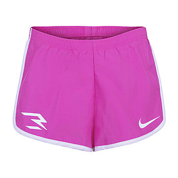 Nike Dry Girls Blue & Pink Dri-fit Running Track Athletic Shorts Fusion  Violet 