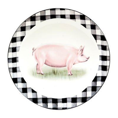 Certified International On The Farm 4-pc. Earthenware Salad Plate