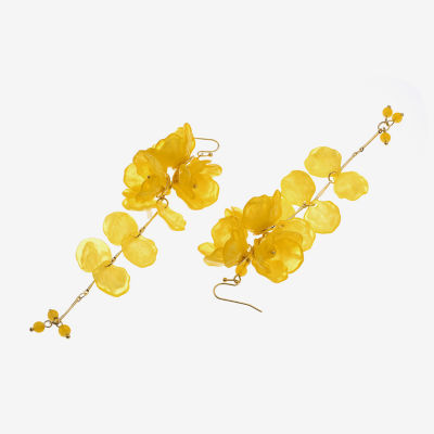 Bijoux Bar Womens Flower Drop Earrings
