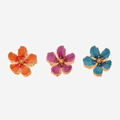 Bijoux Bar Hibiscus 3-pc. Hair Clip