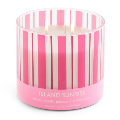 Distant Lands 14oz Island Sunrise 3-Wick Scented Jar Candle
