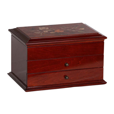 Mele and Co Brayden Walnut-Finish Jewelry Box