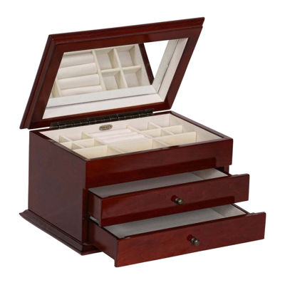 Mele and Co Brayden Walnut-Finish Jewelry Box