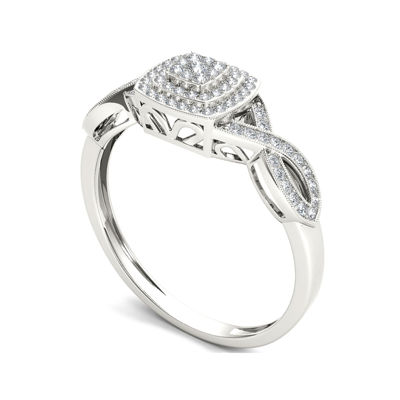 1/4 CT.T.W. Natural Diamond 10K White Gold Engagement Ring