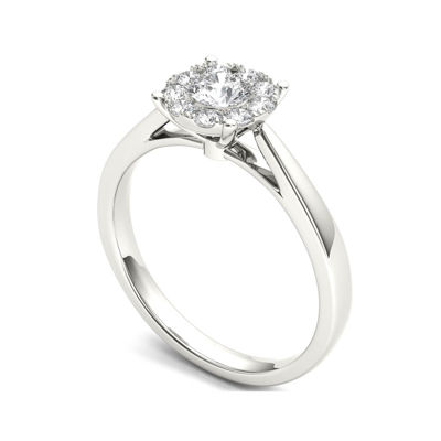 1/2 CT.T.W. Natural Diamond 10K White Gold Engagement Ring