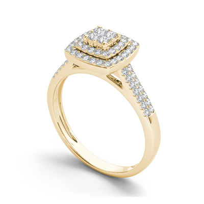 1/2 CT.T.W. Natural Diamond 10K Yellow Gold Engagement Ring