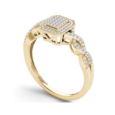 1/5 CT.T.W. Natural Diamond 10K Yellow Gold Engagement Ring