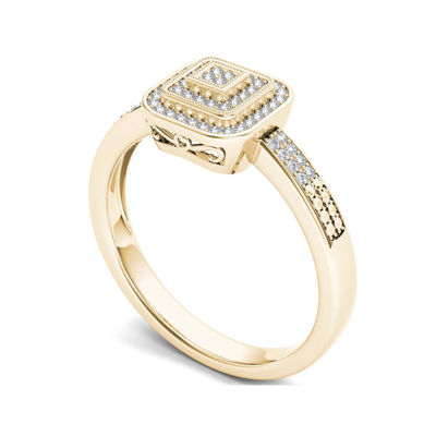 1/6 CT.T.W. Natural Diamond 10K Yellow Gold Engagement Ring