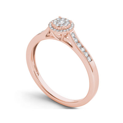 1/4 CT.T.W. Natural Diamond 10K Rose Gold Engagement Ring