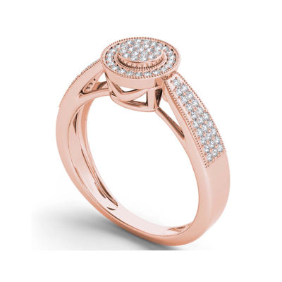 1/4 CT.T.W. Natural Diamond 10K Rose Gold Engagement Ring