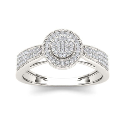 1/4 CT.T.W. Natural Diamond 10K White Gold Engagement Ring