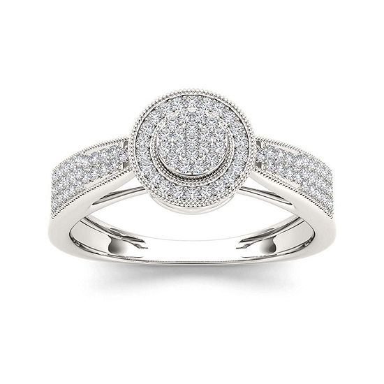 1/4 CT. T.W. Diamond 10K White Gold Engagement Ring