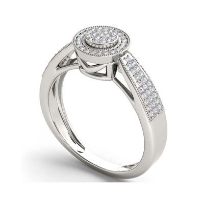 1/4 CT.T.W. Natural Diamond 10K White Gold Engagement Ring