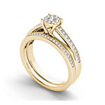 3/8 CT. T.W. Diamond 10K Yellow Gold Bridal Ring Set 
