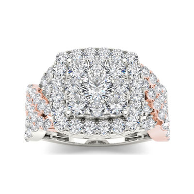 2 CT.T.W. Natural Diamond 10K Two-Tone Gold Engagement Ring